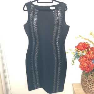 Black Calvin Klein body con dress